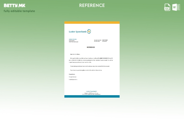 Референтен шаблон за затворање на Norway Luster Sparebank во модерен стил